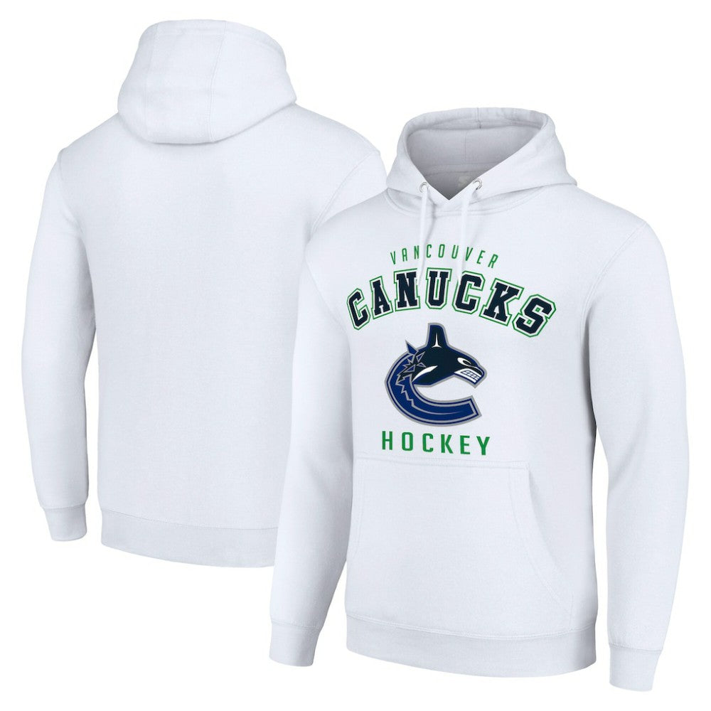 Vancouver Canucks Starter Logo Pullover Hoodie - White | US 202216326