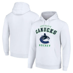 Vancouver Canucks Starter Logo Pullover Hoodie - White | US 202216326