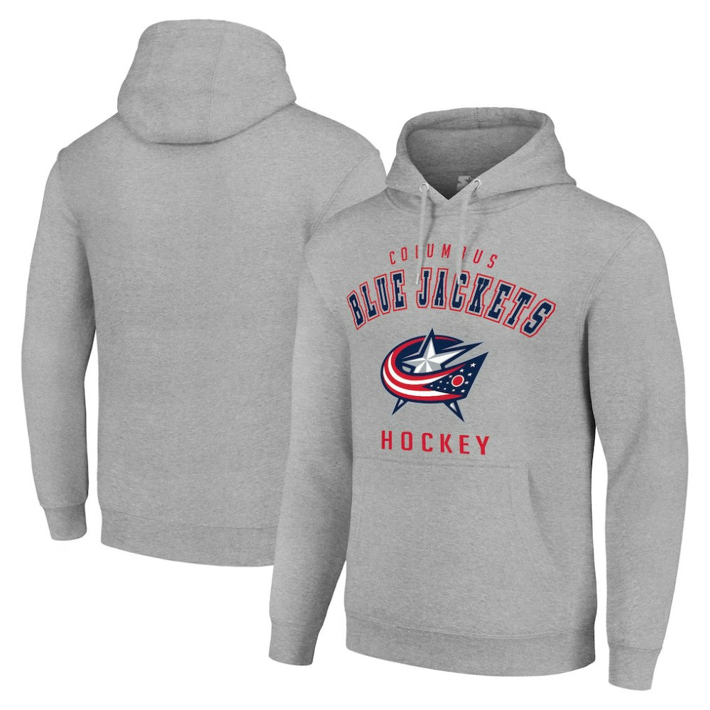 Columbus Blue Jackets Starter Logo Pullover Hoodie - Heather Gray | US 202216333