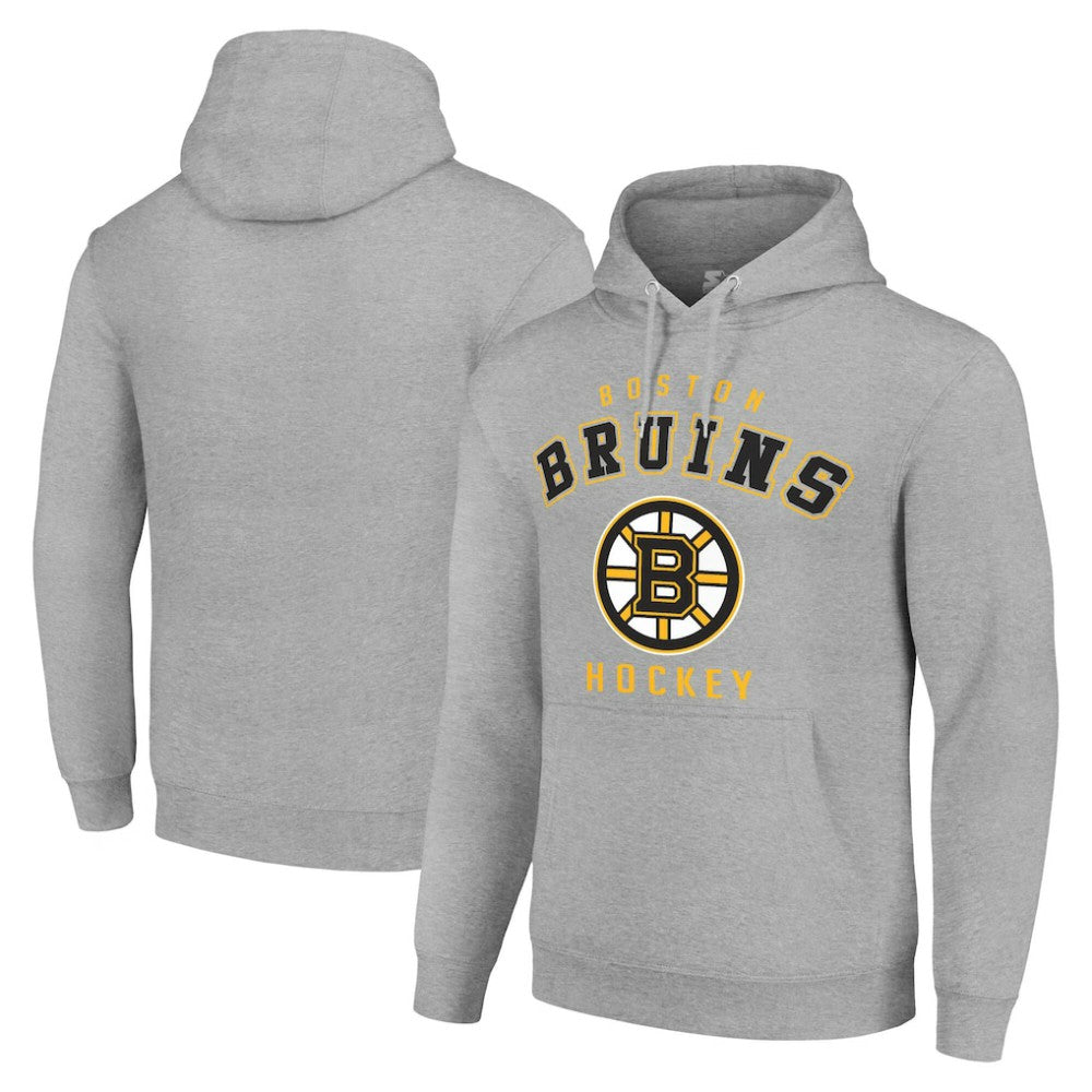 Boston Bruins Starter Logo Pullover Hoodie - Heather Gray | US 202216334