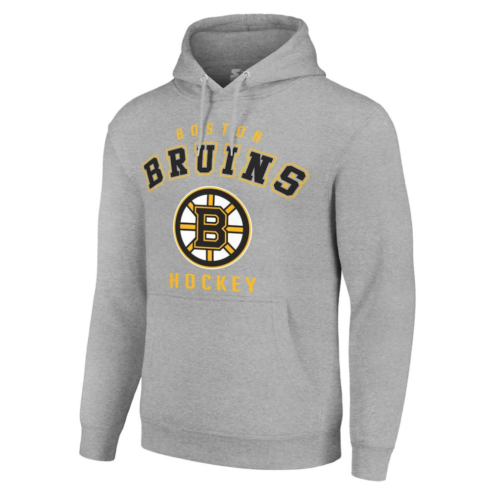 Boston Bruins Starter Logo Pullover Hoodie - Heather Gray | US 202216334