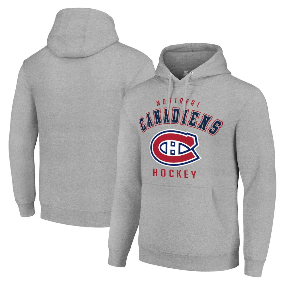 Montreal Canadiens Starter Logo Pullover Hoodie - Heather Gray | US 202216340