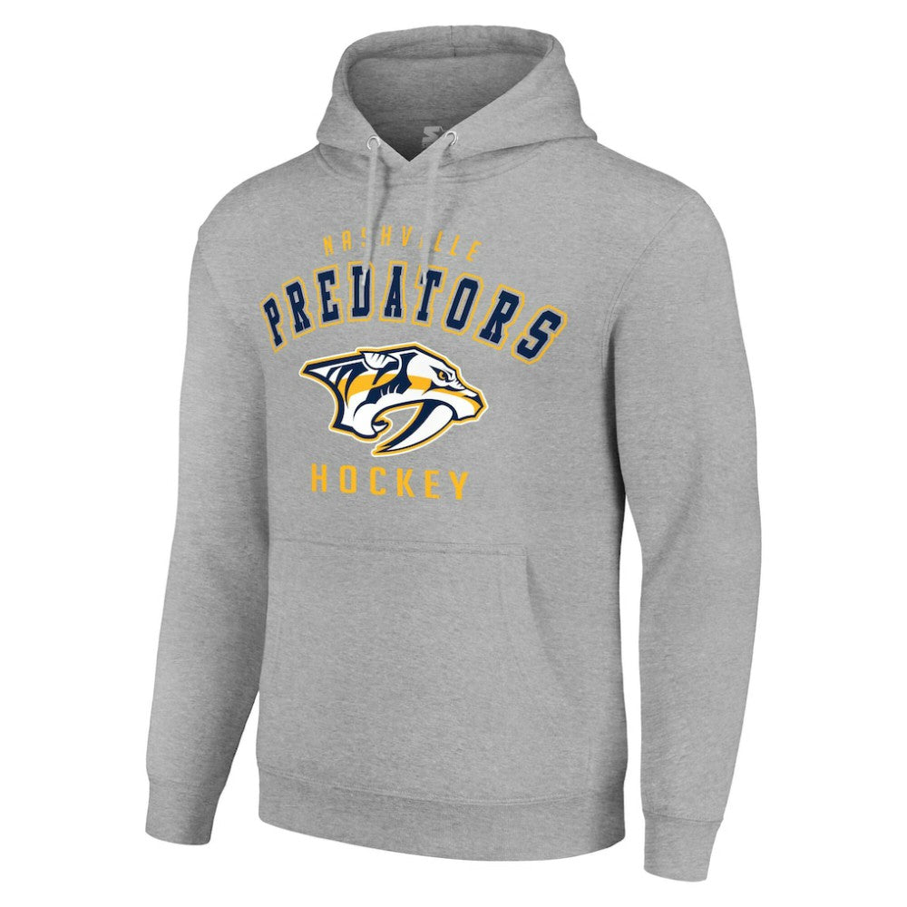 Nashville Predators Starter Logo Pullover Hoodie - Heather Gray | US 202216344