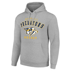 Nashville Predators Starter Logo Pullover Hoodie - Heather Gray | US 202216344
