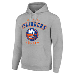 New York Islanders Starter Logo Pullover Hoodie - Heather Gray | US 202216352