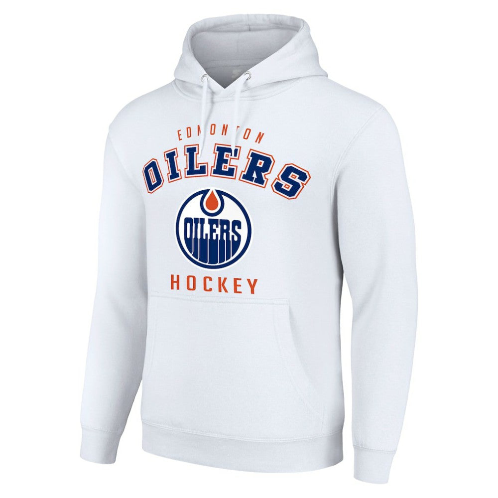 Edmonton Oilers Starter Logo Pullover Hoodie - White | US 202216356