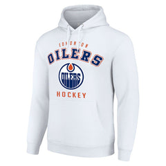 Edmonton Oilers Starter Logo Pullover Hoodie - White | US 202216356