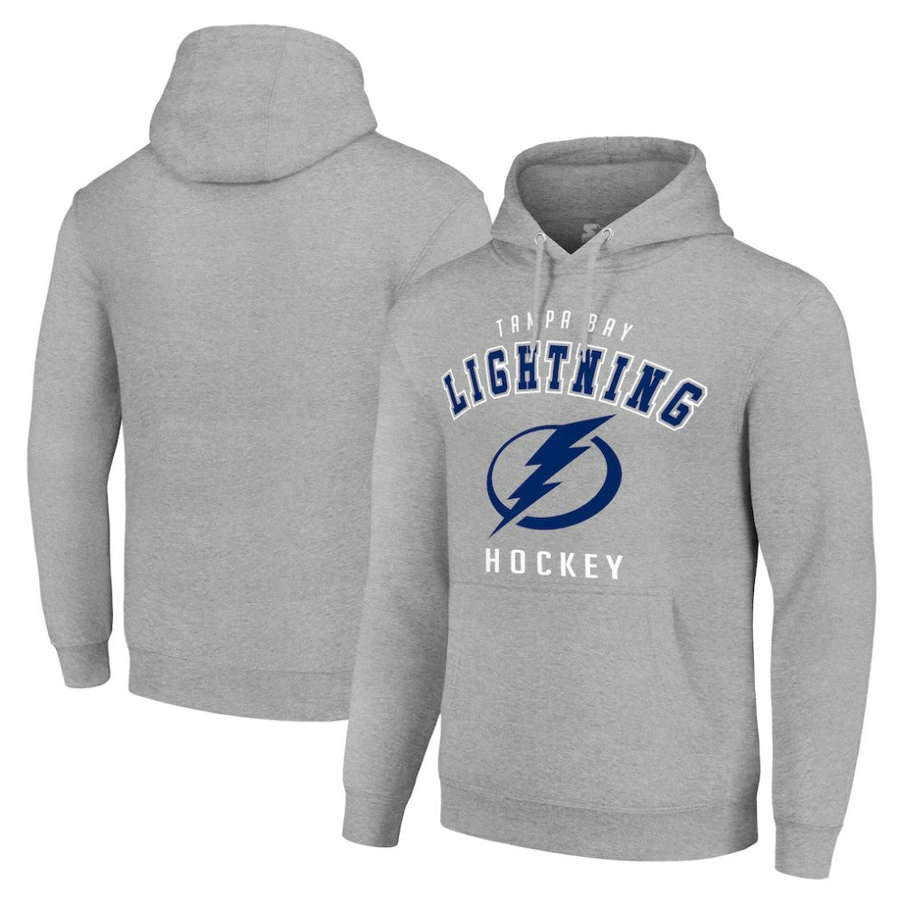 Tampa Bay Lightning Starter Logo Pullover Hoodie - Heather Gray | US 202216365