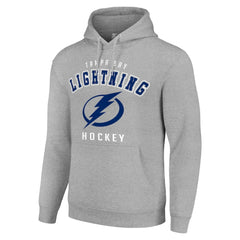 Tampa Bay Lightning Starter Logo Pullover Hoodie - Heather Gray | US 202216365