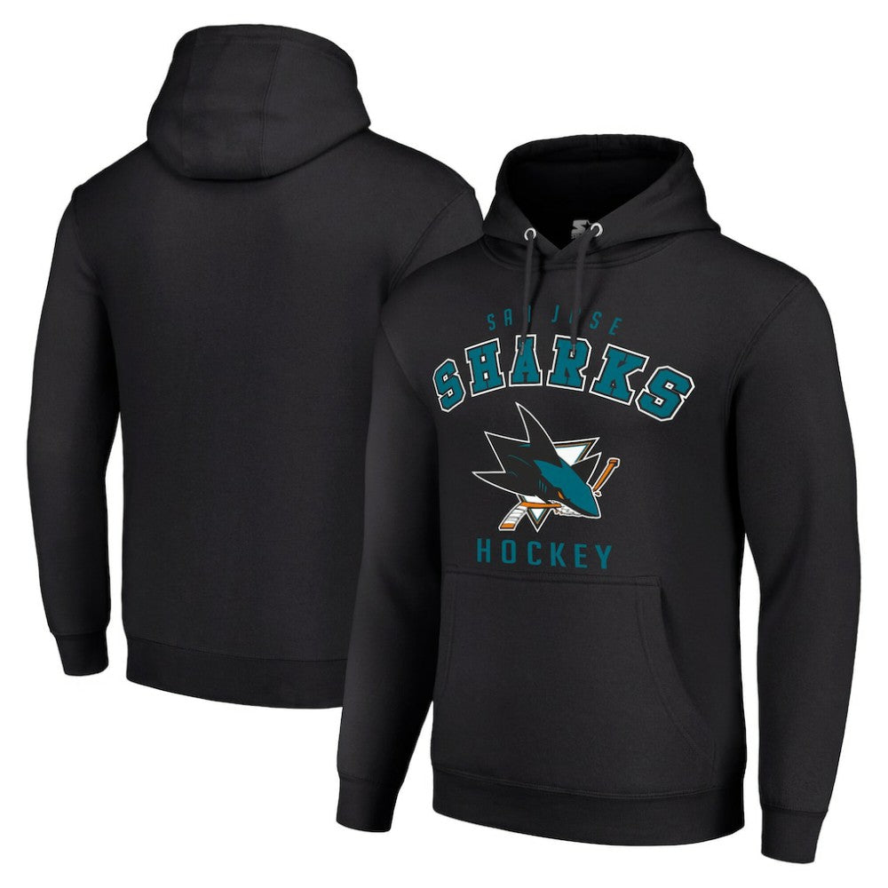 San Jose Sharks Starter Logo Pullover Hoodie - Black | US 202216377