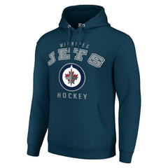 Winnipeg Jets Starter Logo Pullover Hoodie - Navy | US 202216395