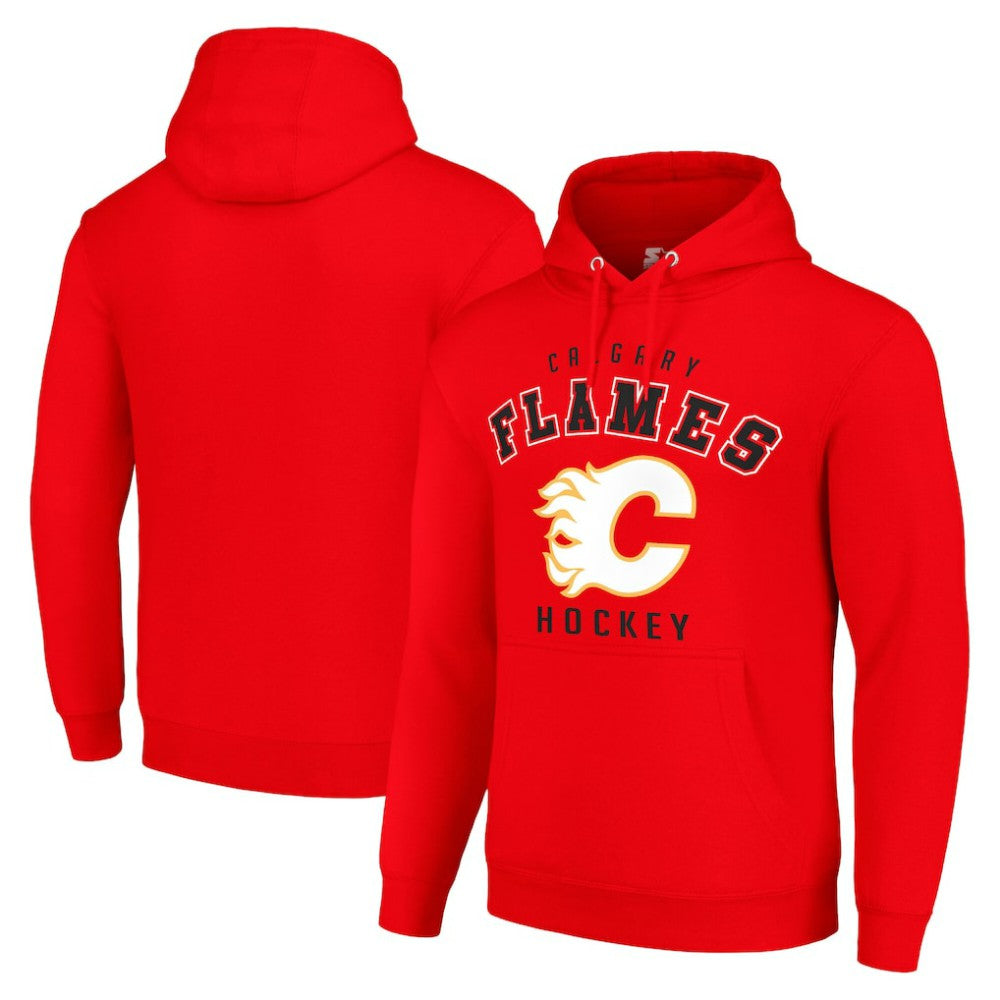 Calgary Flames Starter Logo Pullover Hoodie - Red | US 202216396