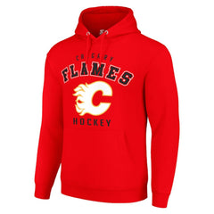 Calgary Flames Starter Logo Pullover Hoodie - Red | US 202216396