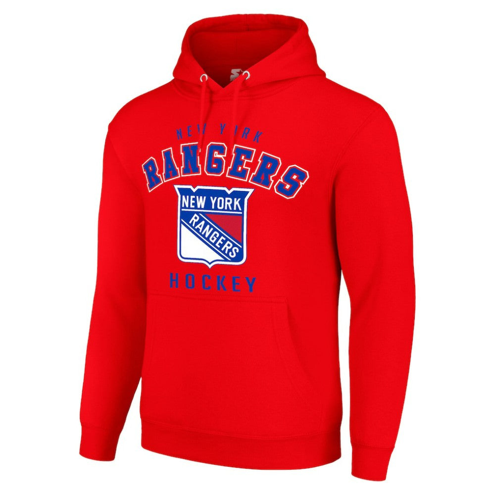 New York Rangers Starter Logo Pullover Hoodie - Red | US 202216406