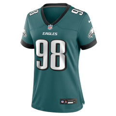 Jalen Carter Philadelphia Eagles Women's Team Game Jersey - Midnight Green Jerseys