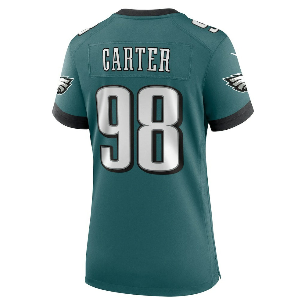 Jalen Carter Philadelphia Eagles Women's Team Game Jersey - Midnight Green Jerseys