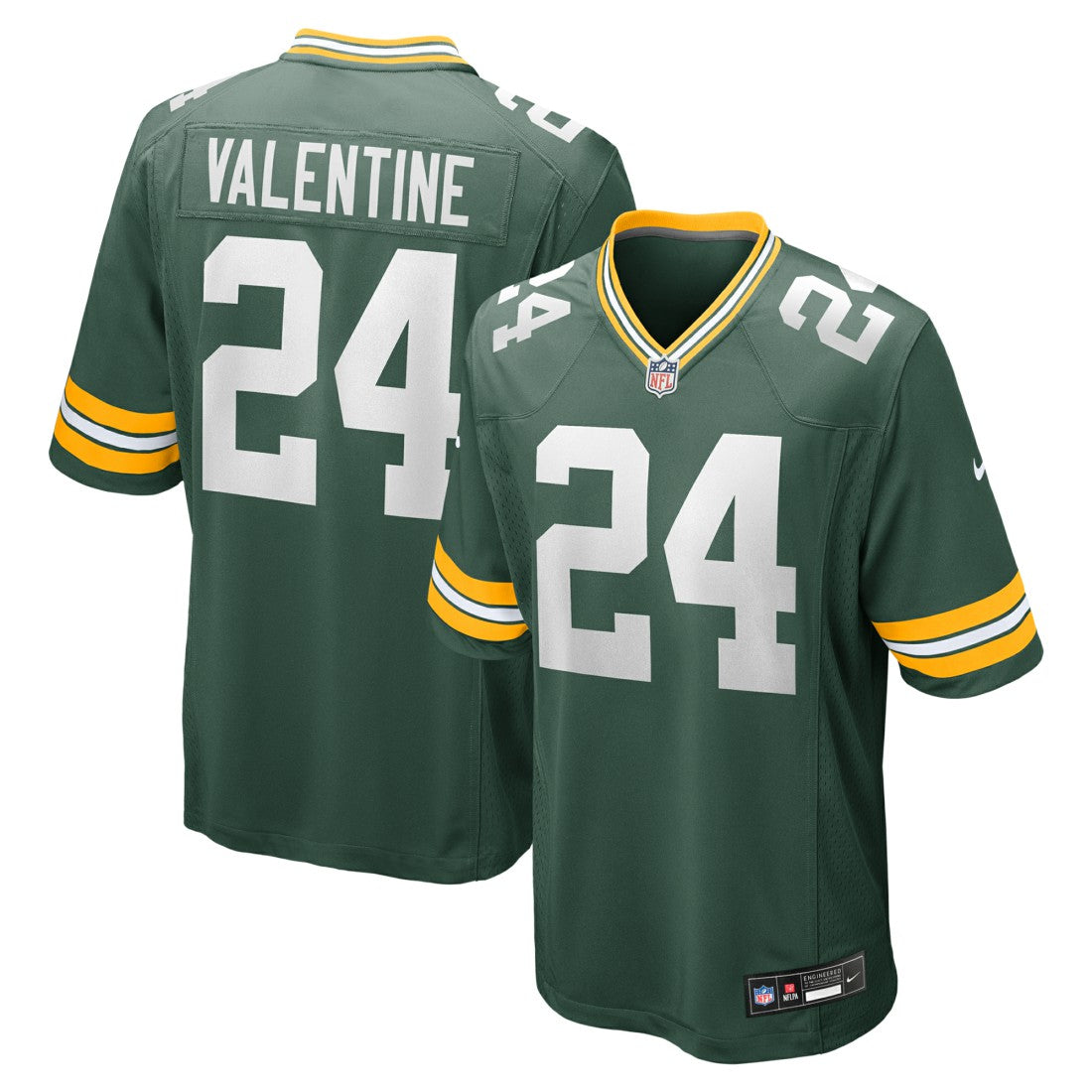 Carrington Valentine Green Bay Packers Game Jersey - Green Jerseys