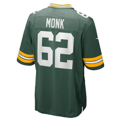 Jacob Monk Green Bay Packers Game Jersey - Green Jerseys