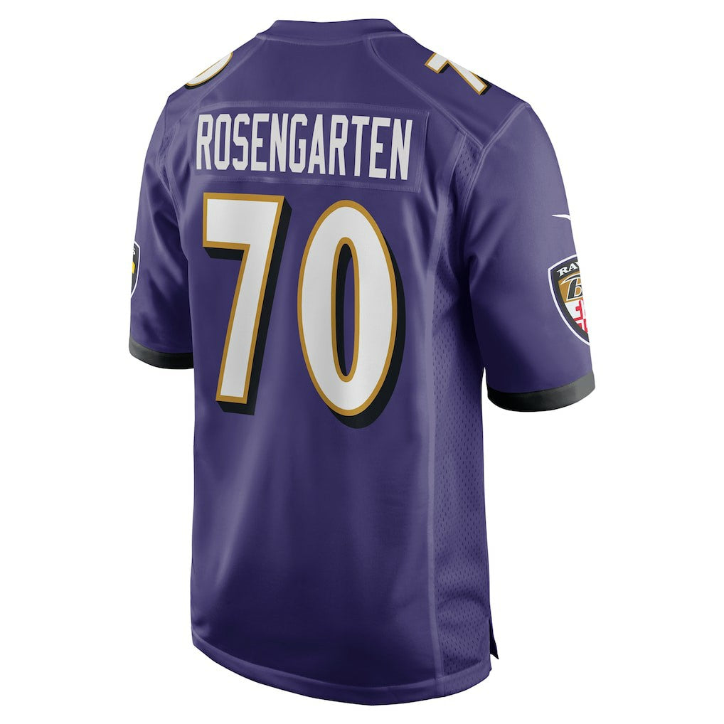 Roger Rosengarten Baltimore Ravens Team Game Jersey - Purple Jerseys