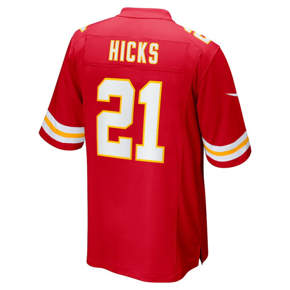 Jaden Hicks Kansas City Chiefs Game Jersey - Red Jerseys