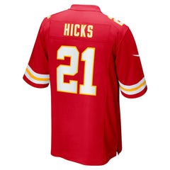 Jaden Hicks Kansas City Chiefs Game Jersey - Red Jerseys