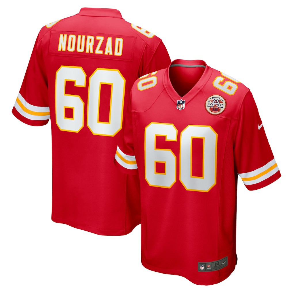 Hunter Nourzad Kansas City Chiefs Game Jersey - Red Jerseys