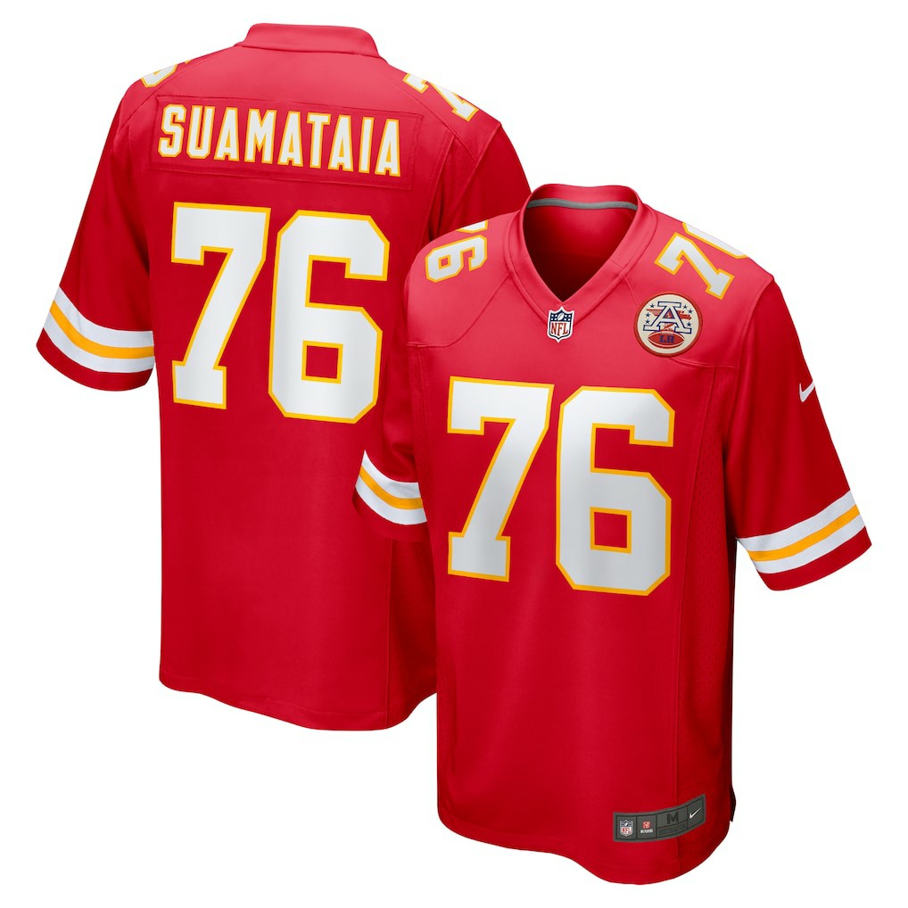 Kingsley Suamataia Kansas City Chiefs Game Jersey - Red Jerseys