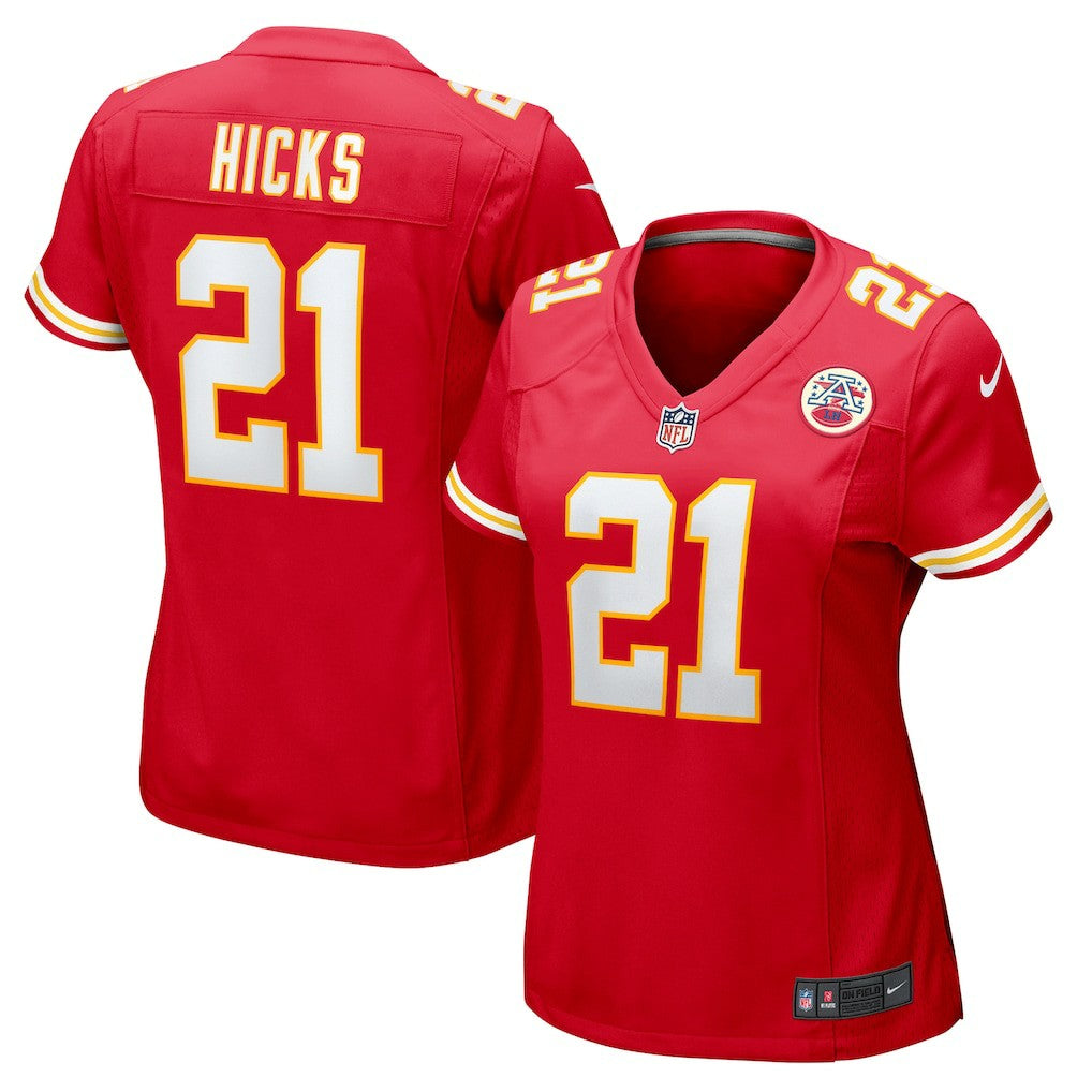 Jaden Hicks Kansas City Chiefs Women's Game Jersey - Red Jerseys
