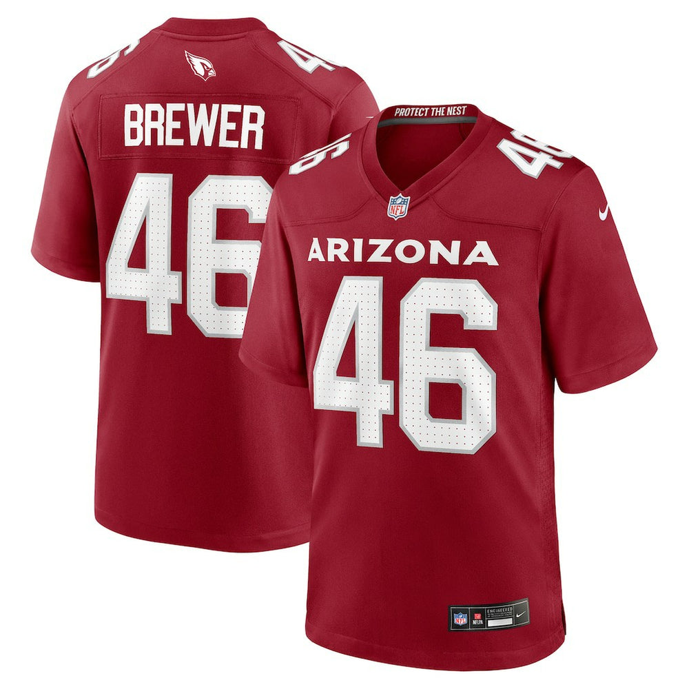 Aaron Brewer Arizona Cardinals Team Game Jersey - Cardinal Jerseys