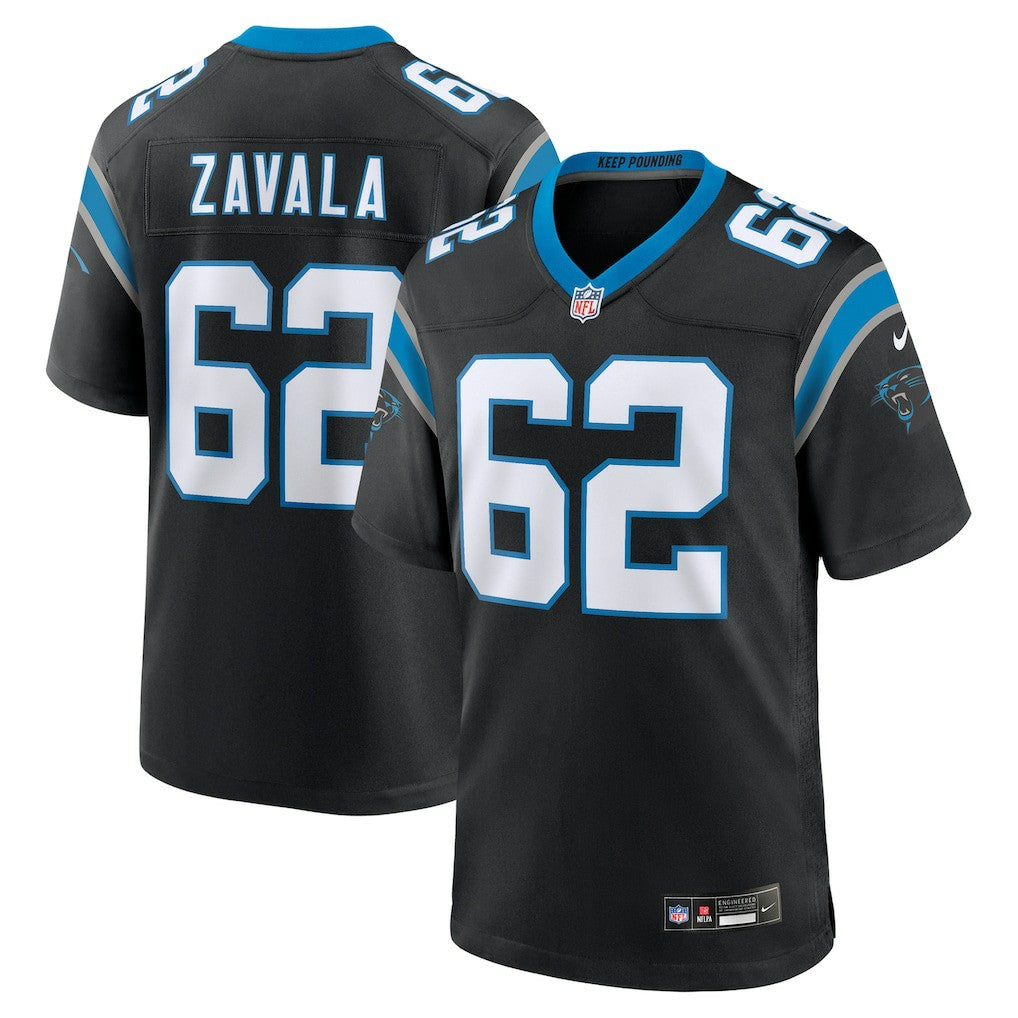 Chandler Zavala Carolina Panthers Game Jersey - Black Jerseys