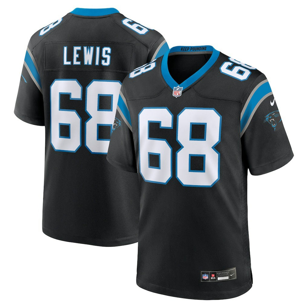 Damien Lewis Carolina Panthers Game Jersey - Black Jerseys
