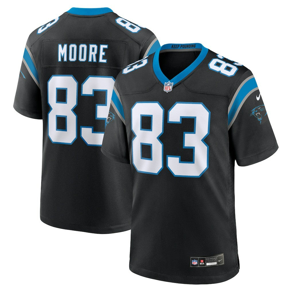 David Moore Carolina Panthers Game Jersey - Black Jerseys
