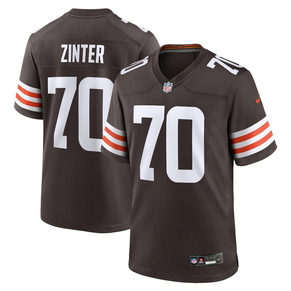 Zak Zinter Cleveland Browns Team Game Jersey - Brown Jerseys