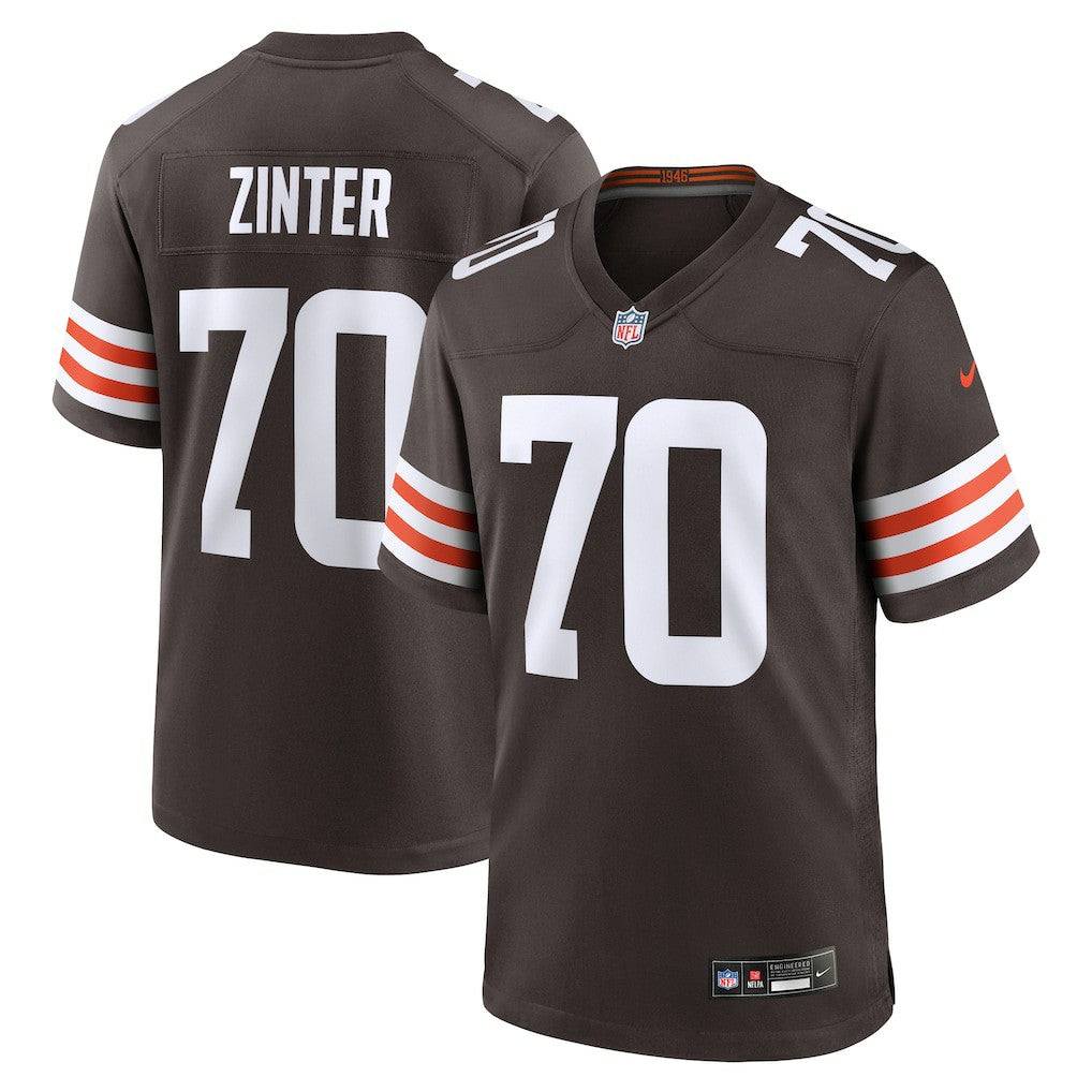 Zak Zinter Cleveland Browns Team Game Jersey - Brown Jerseys