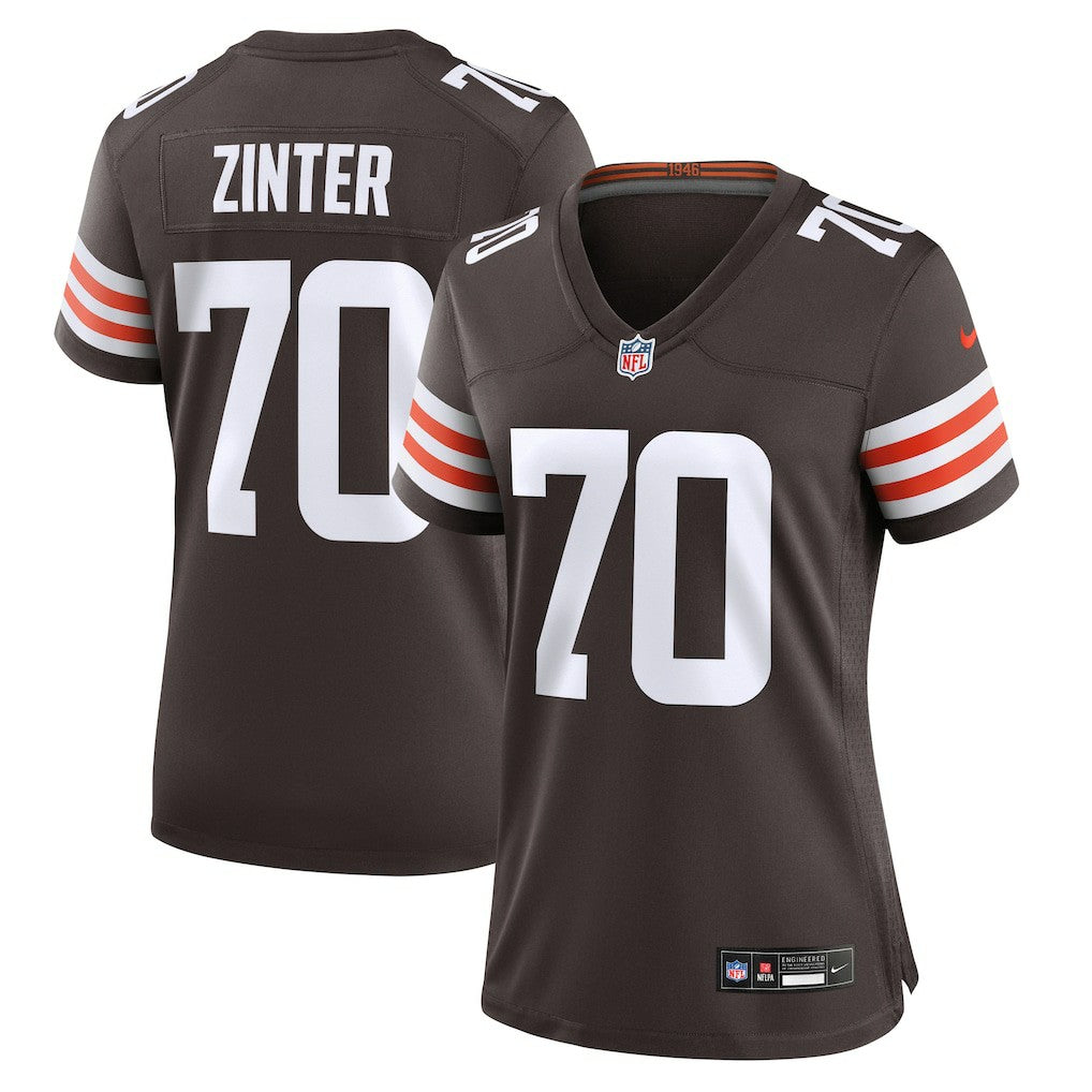 Zak Zinter Cleveland Browns Women's Game Jersey - Brown Jerseys