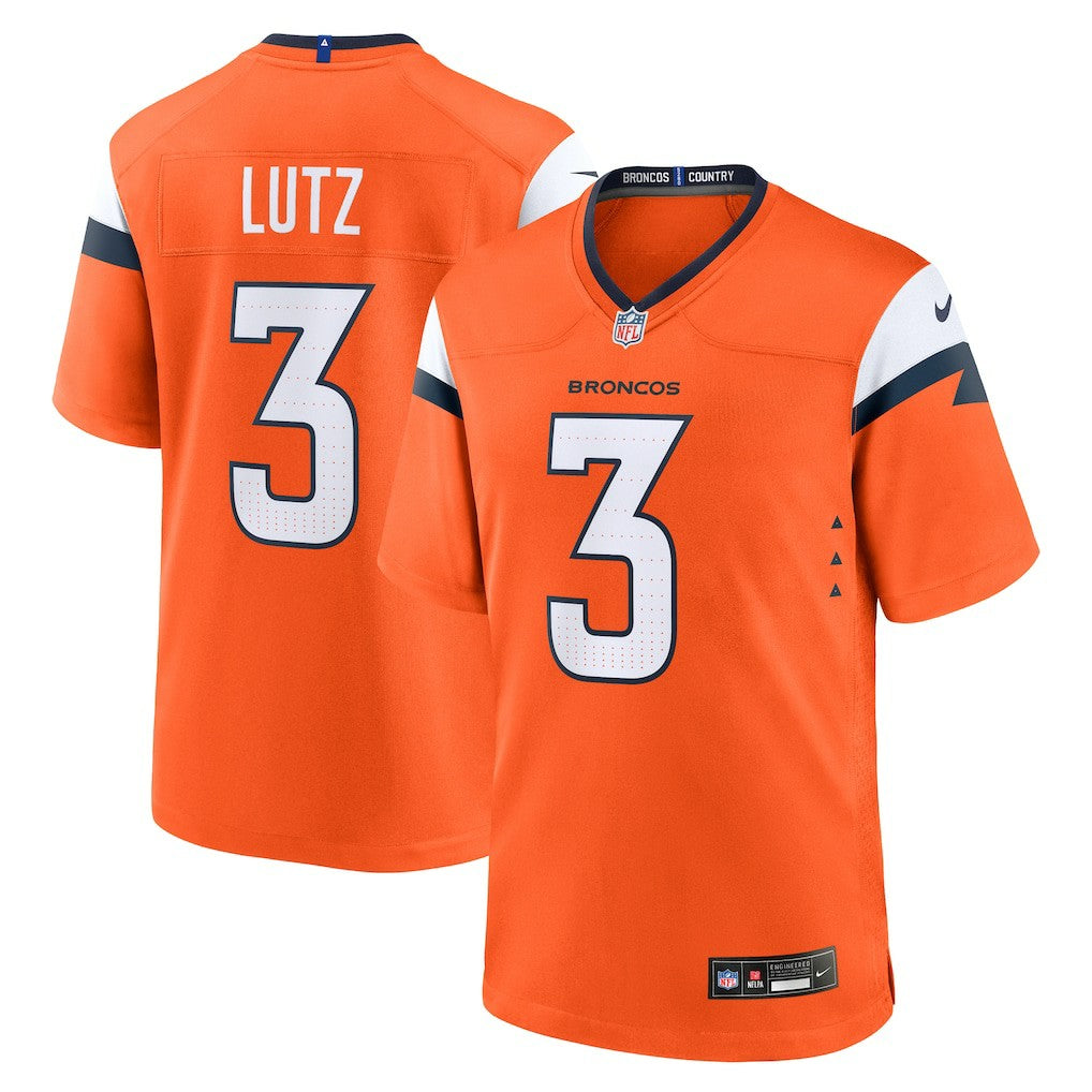 Wil Lutz Denver Broncos Team Game Jersey - Orange Jerseys