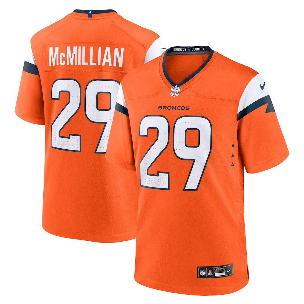 Ja'Quan McMillian Denver Broncos Team Game Jersey - Orange Jerseys