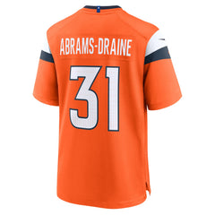 Kris Abrams-Draine Denver Broncos Team Game Jersey - Orange Jerseys