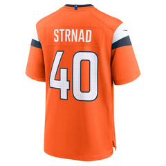 Justin Strnad Denver Broncos Team Game Jersey - Orange Jerseys