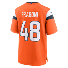 Mitchell Fraboni Denver Broncos Team Game Jersey - Orange Jerseys