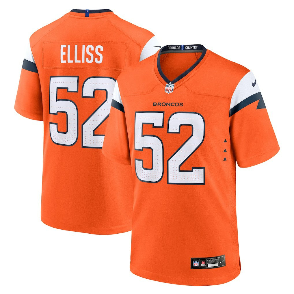Jonah Elliss Denver Broncos Team Game Jersey - Orange Jerseys