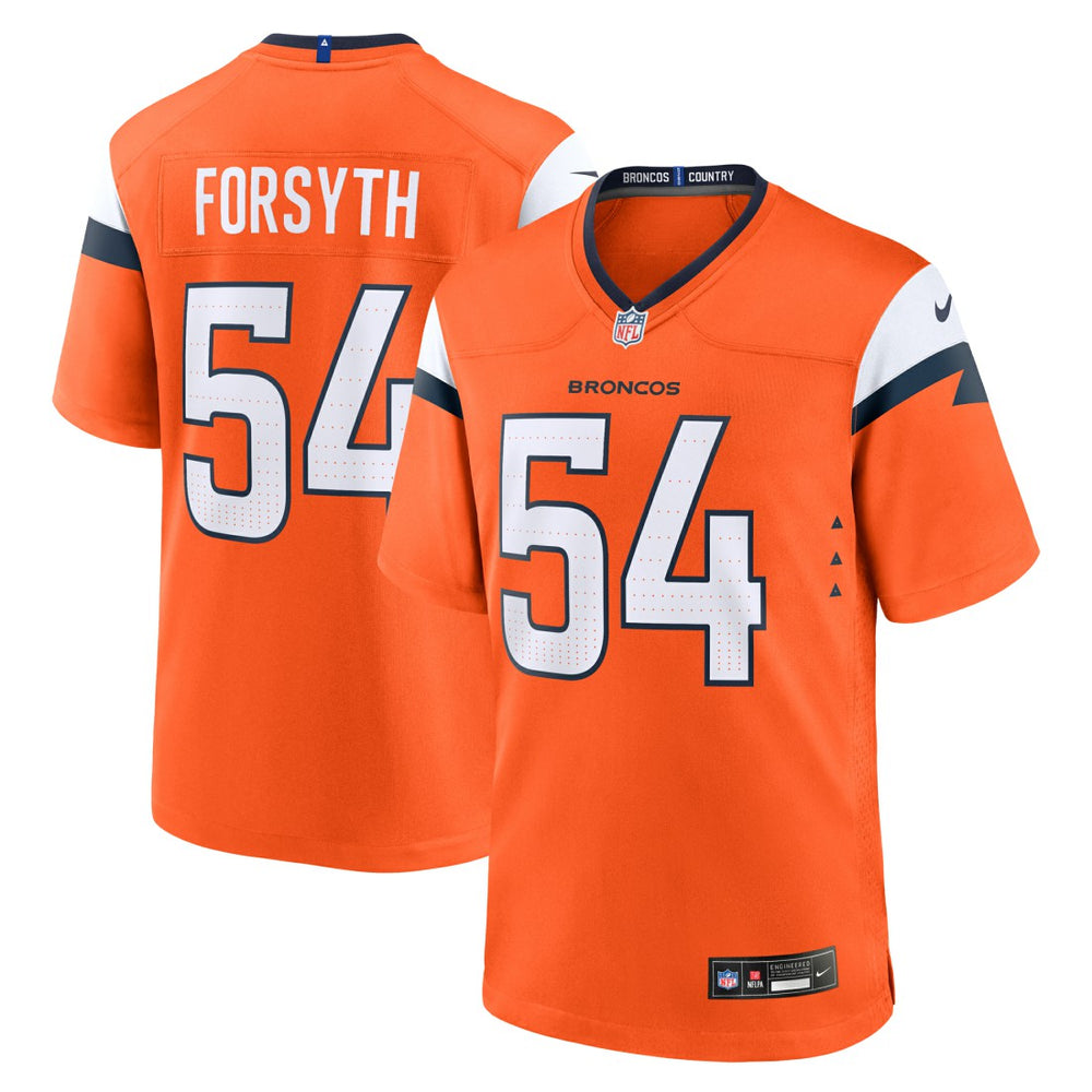 Alex Forsyth Denver Broncos Team Game Jersey - Orange Jerseys
