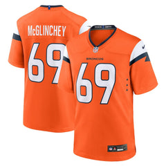 Mike McGlinchey Denver Broncos Team Game Jersey - Orange Jerseys