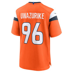 Eyioma Uwazurike Denver Broncos Team Game Jersey - Orange Jerseys