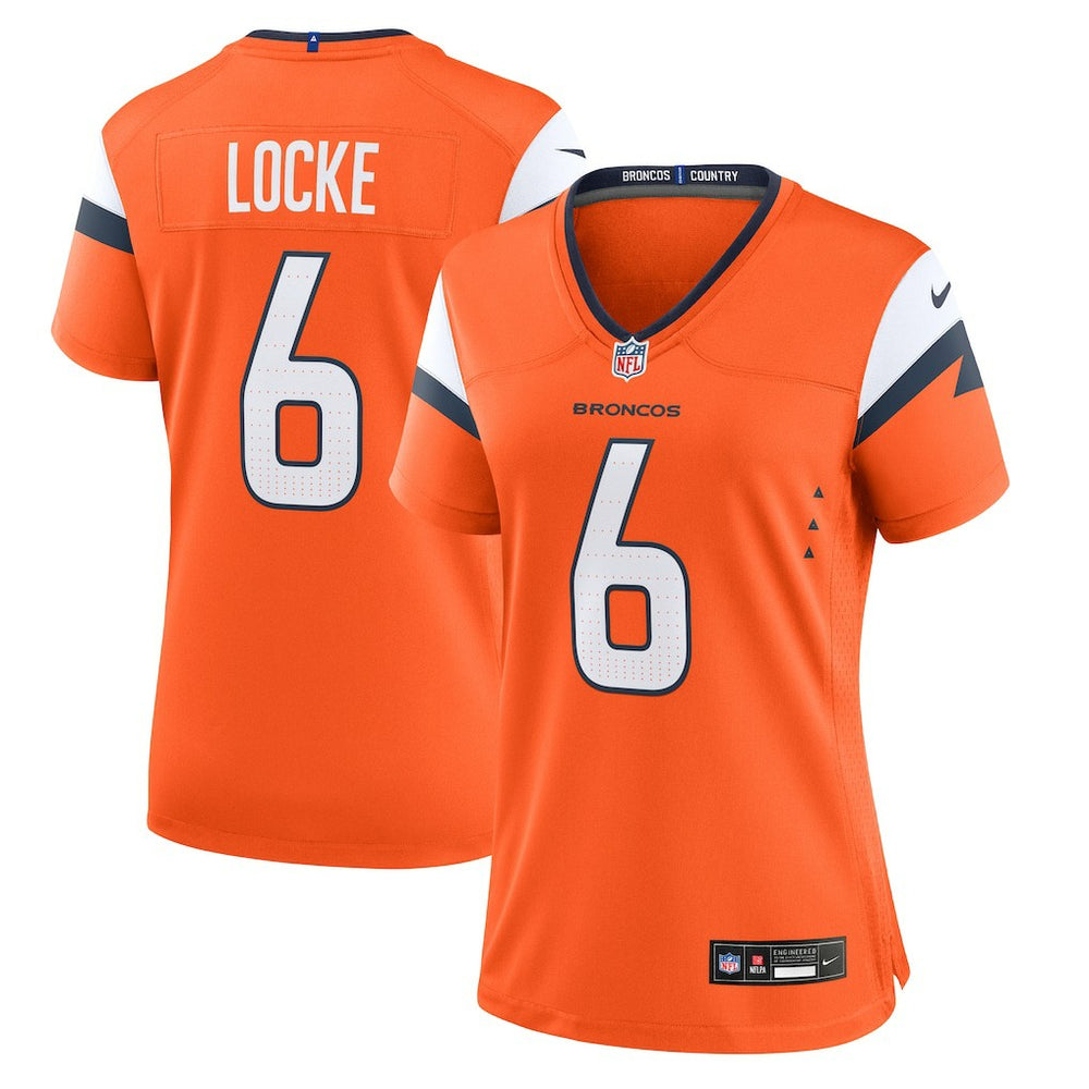 P.J. Locke Denver Broncos Women's Team Game Jersey - Orange Jerseys