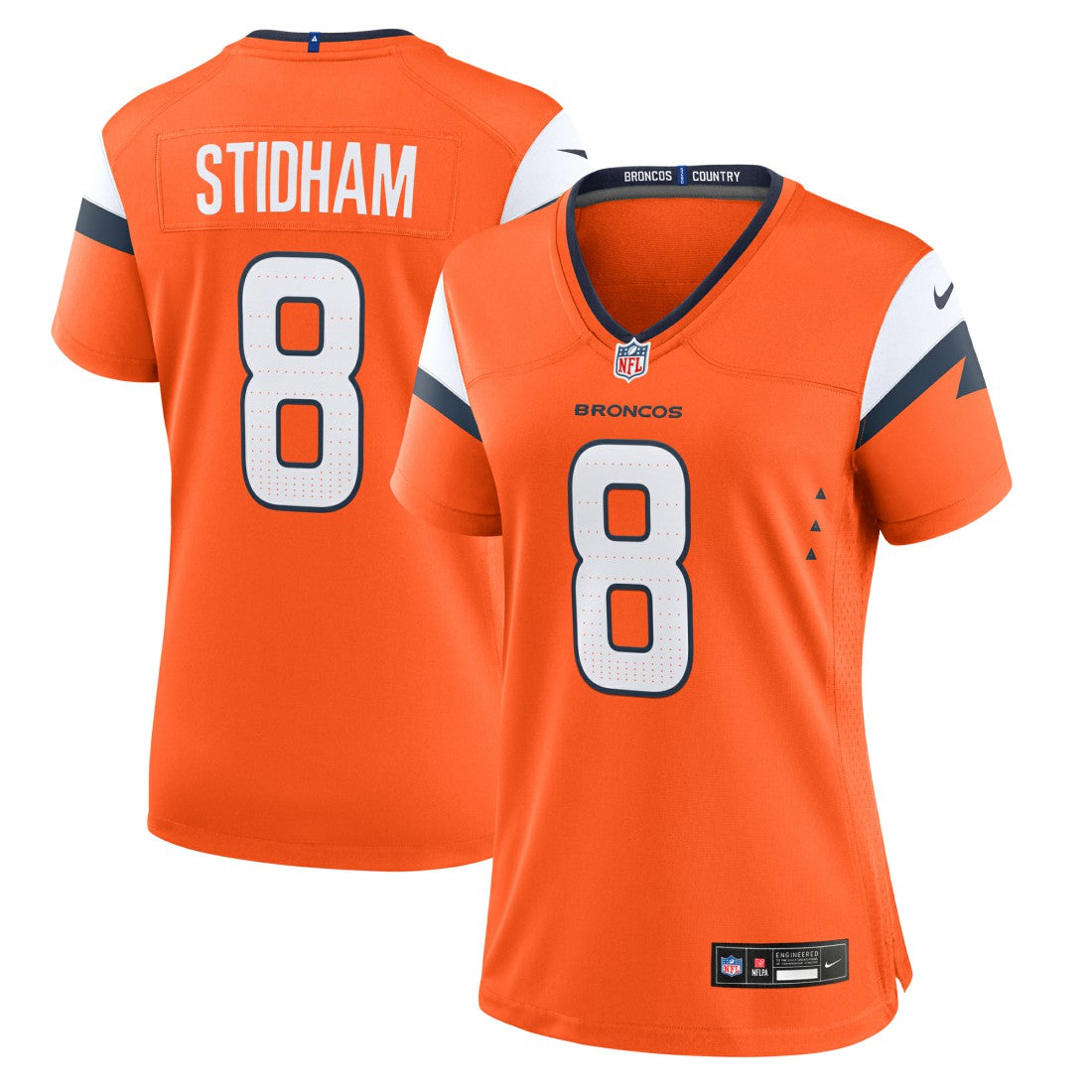 Jarrett Stidham Denver Broncos Women's Team Game Jersey - Orange Jerseys