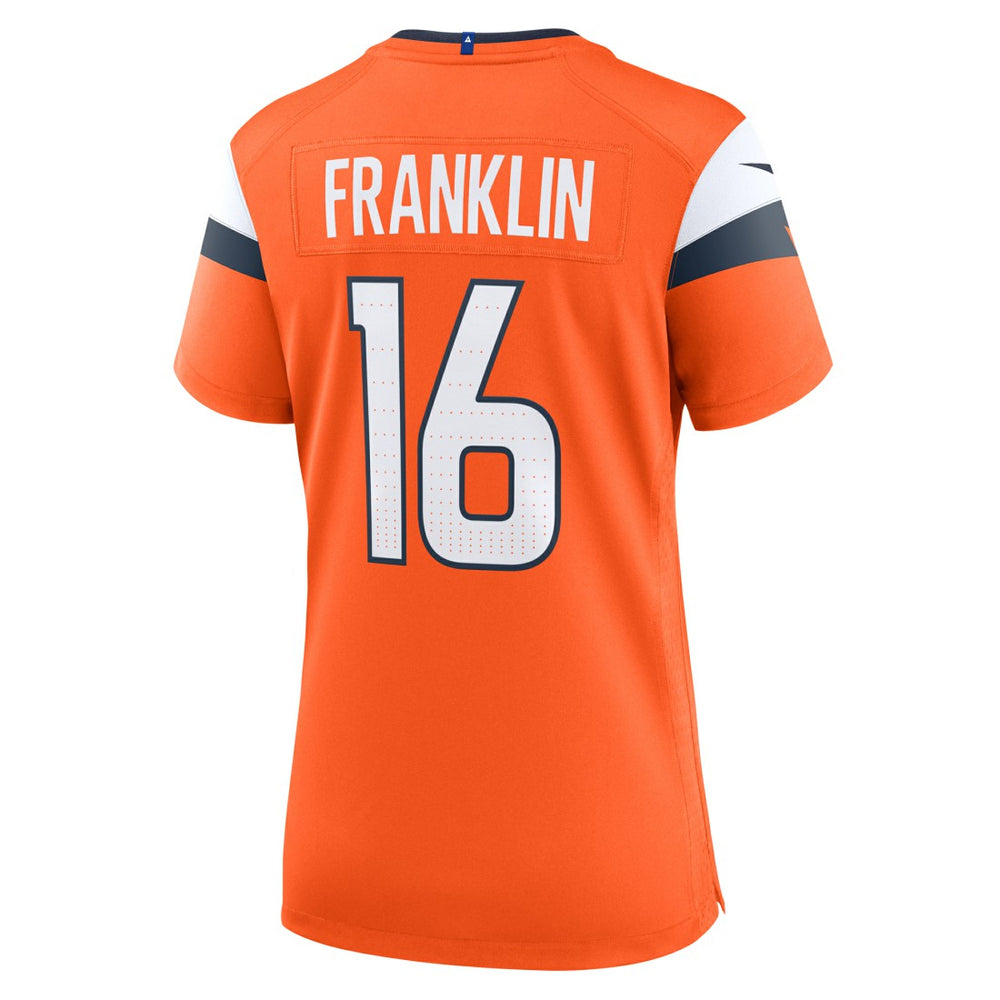 Troy Franklin Denver Broncos Women's Team Game Jersey - Orange Jerseys