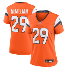 Ja'Quan McMillian Denver Broncos Women's Team Game Jersey - Orange Jerseys