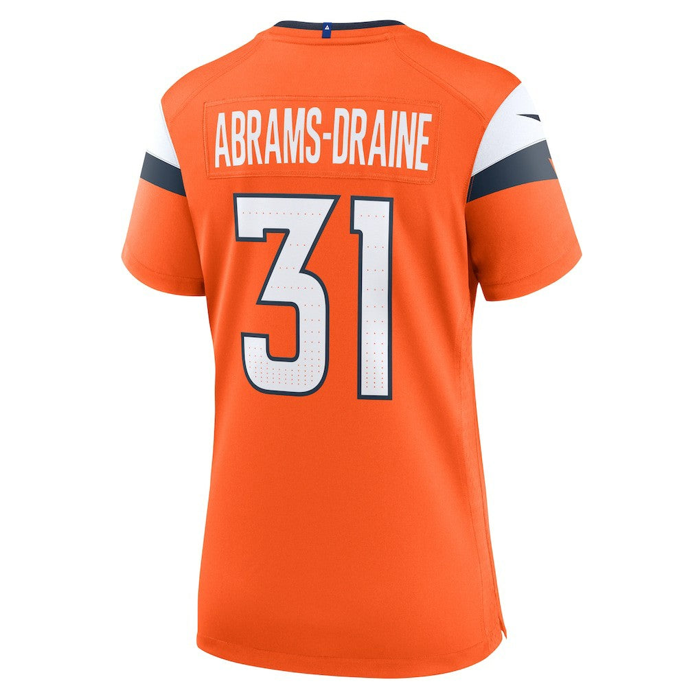 Kris Abrams-Draine Denver Broncos Women's Team Game Jersey - Orange Jerseys