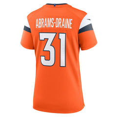 Kris Abrams-Draine Denver Broncos Women's Team Game Jersey - Orange Jerseys